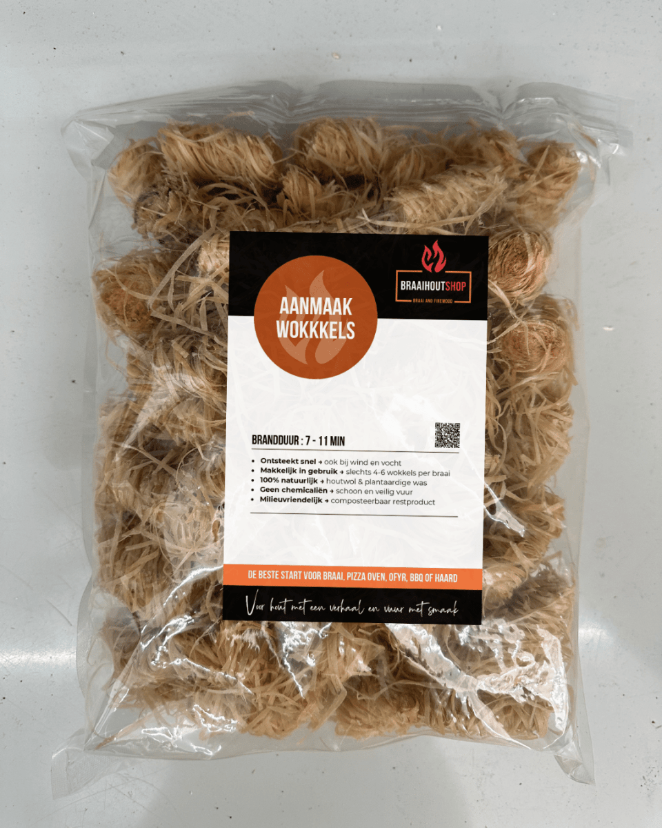 Wokkels - Wood Wool - 100 stuks - Wokkels - Braaihoutshop